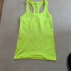 Neon Yellow Racerback Tank Top
